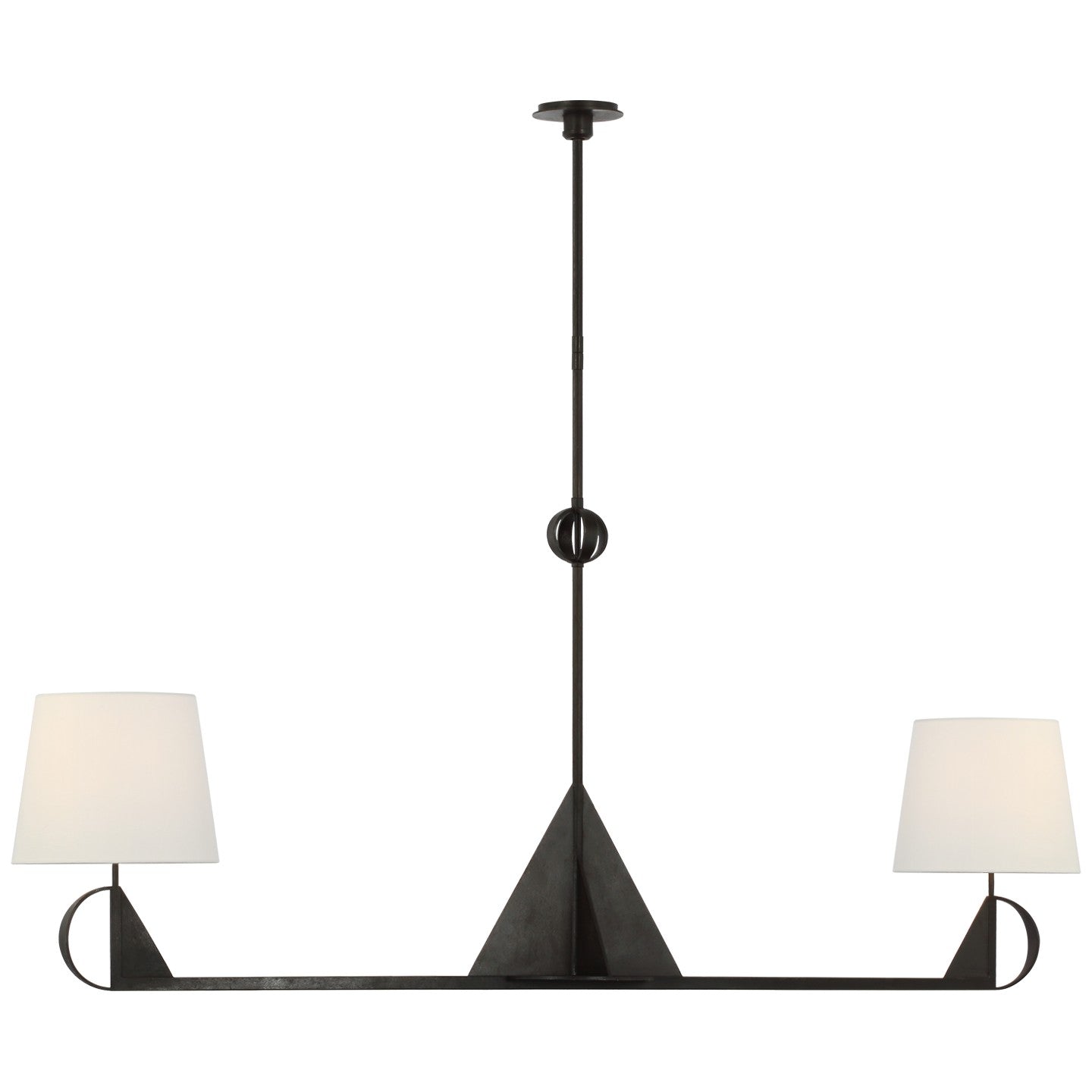 Visual Comfort Signature - TOB 5422AI-L - LED Linear Chandelier - Auxerre - Aged Iron