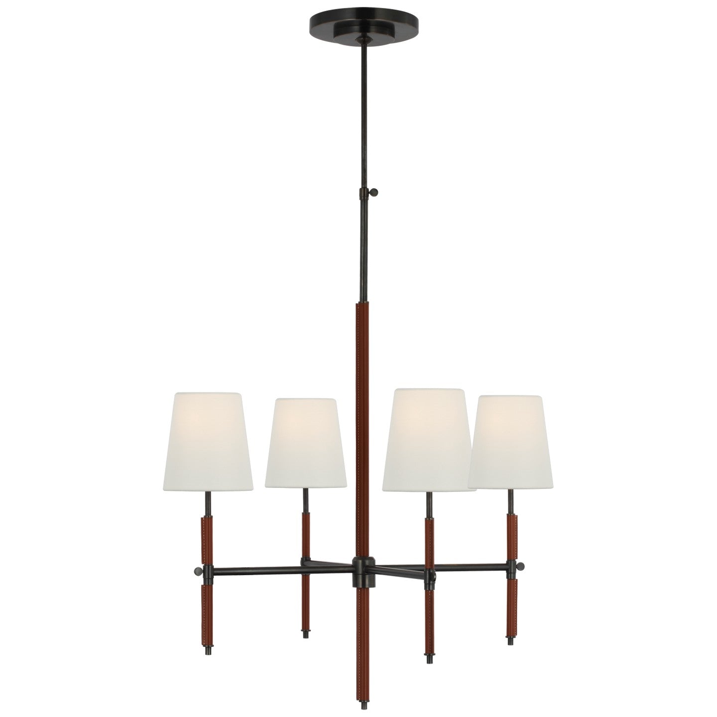 Visual Comfort Signature - TOB 5580BZ/SDL-L - LED Chandelier - Bryant Wrapped - Bronze and Saddle Leather