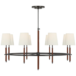 Visual Comfort Signature - TOB 5588BZ/SDL-L - LED Chandelier - Bryant Wrapped - Bronze and Saddle Leather