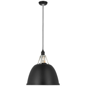 Visual Comfort Signature - TOB 5640BLK/PAL - LED Pendant - Gunner - Black and Polished Aluminum