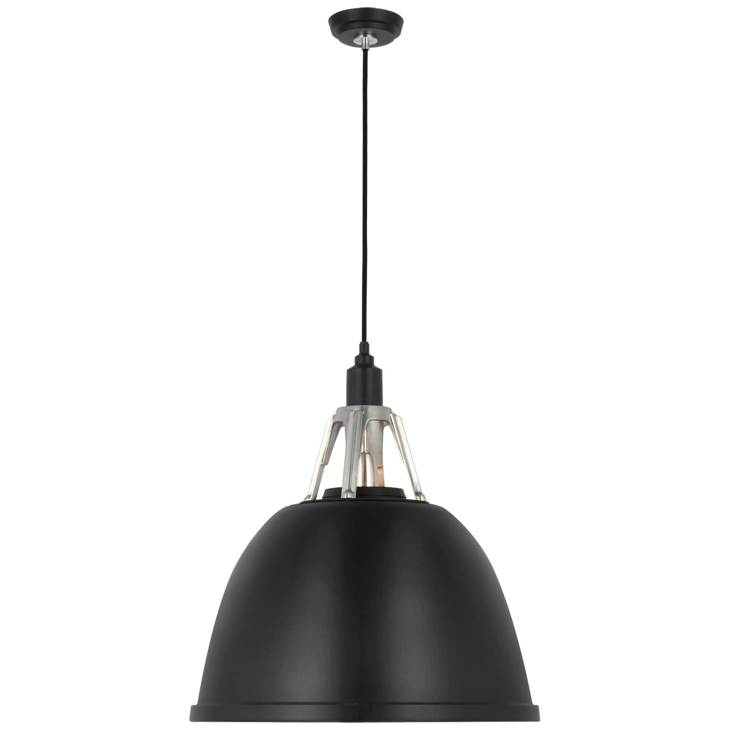 Visual Comfort Signature - TOB 5642BLK/PAL - LED Pendant - Gunner - Black and Polished Aluminum