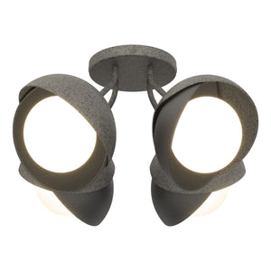 Hubbardton Forge - 121376-SKT-20-10-GG0711 - Four Light Semi-Flush Mount - Brooklyn - Natural Iron