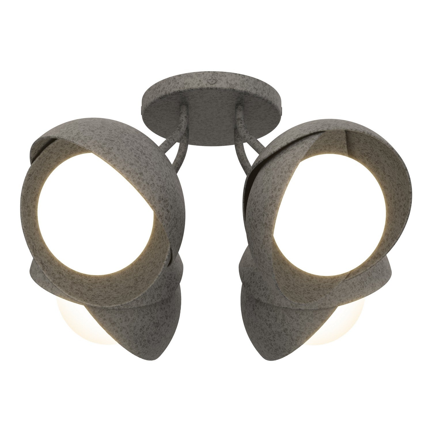 Hubbardton Forge - 121376-SKT-20-20-GG0711 - Four Light Semi-Flush Mount - Brooklyn - Natural Iron