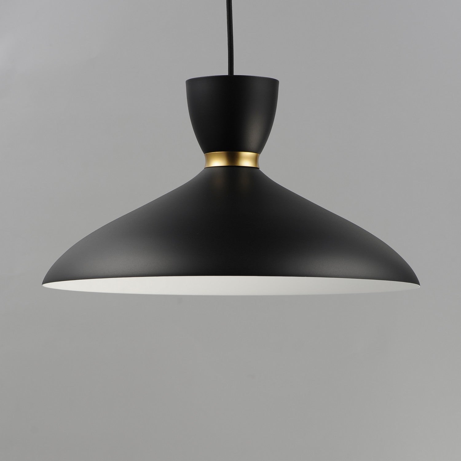 Maxim - 11304BKSBR - One Light Pendant - Carillon - Black / Satin Brass