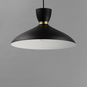 Maxim - 11304BKSBR - One Light Pendant - Carillon - Black / Satin Brass