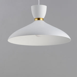 Maxim - 11304WTSBR - One Light Pendant - Carillon - White/Satin Brass