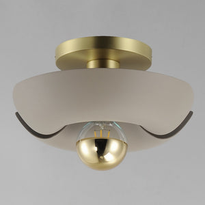 Maxim - 11390SGSBR - LED Flush Mount - Poppy - Silver Gold / Satin Brass