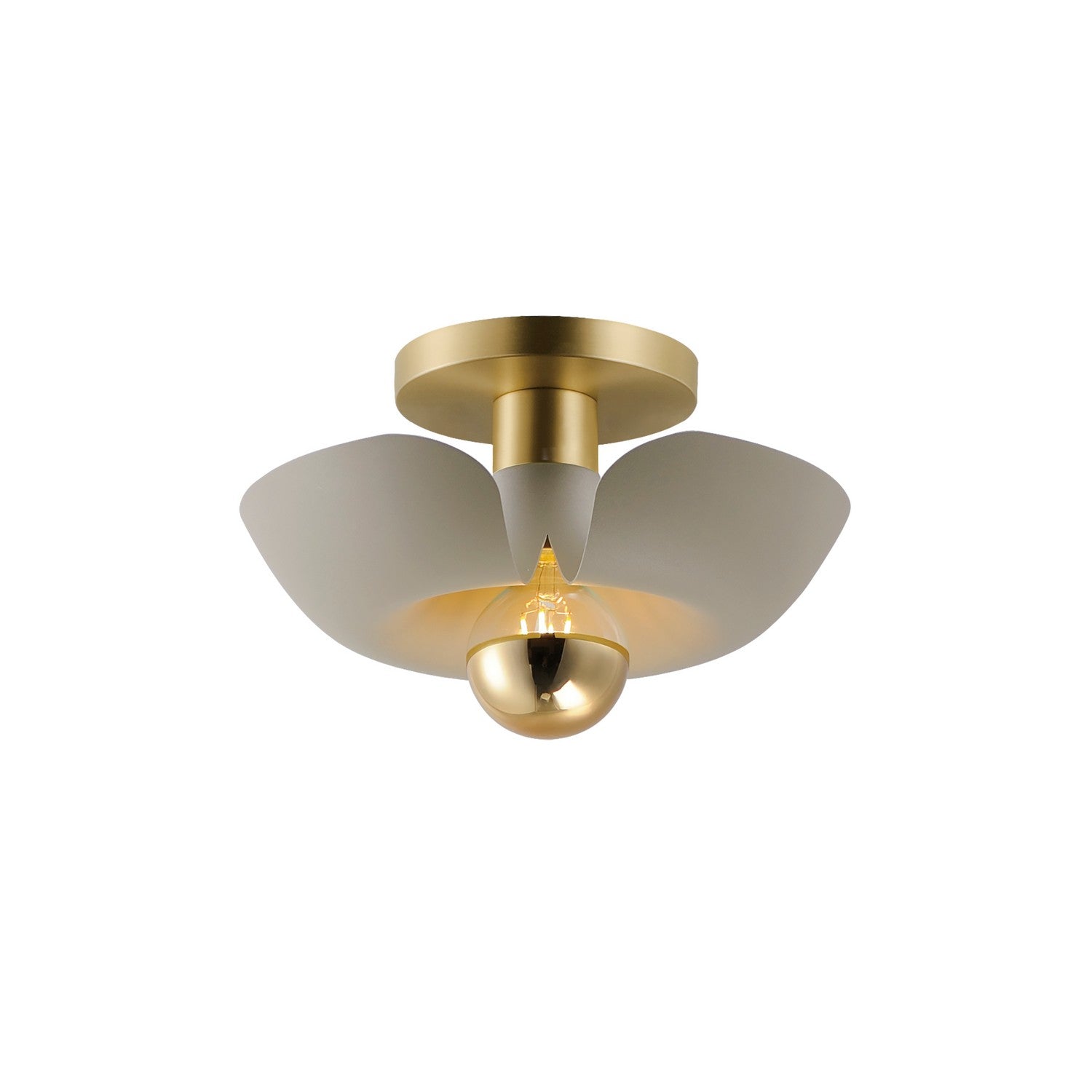 Maxim - 11390SGSBR - LED Flush Mount - Poppy - Silver Gold / Satin Brass