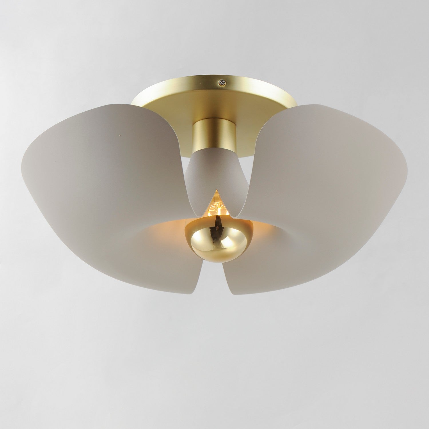 Maxim - 11399SGSBR - LED Flush Mount - Poppy - Silver Gold / Satin Brass