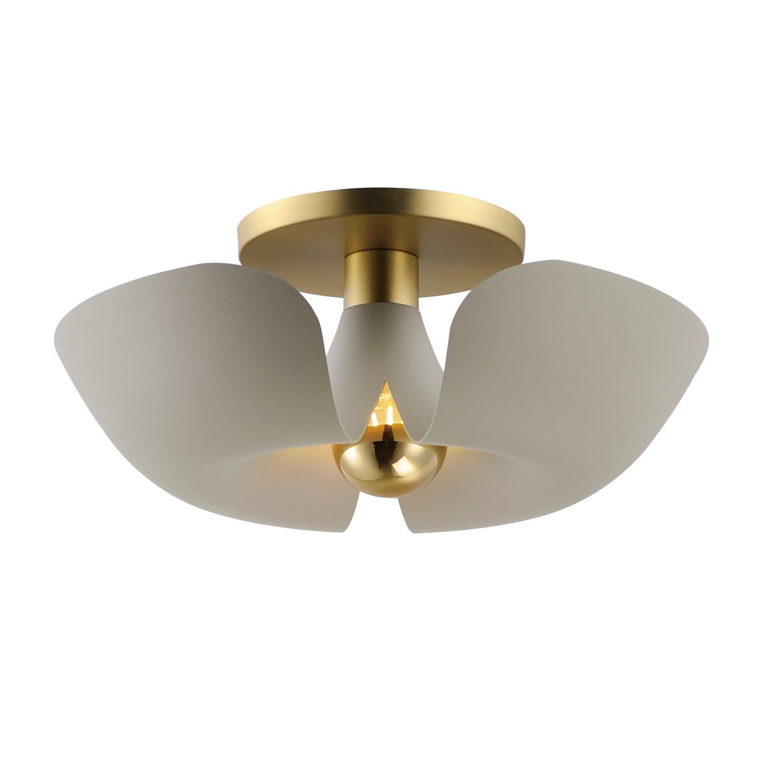 Maxim - 11399SGSBR - LED Flush Mount - Poppy - Silver Gold / Satin Brass