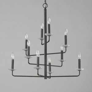 Maxim - 12329TCAR - Ten Light Chandelier - Madeira - Anthracite