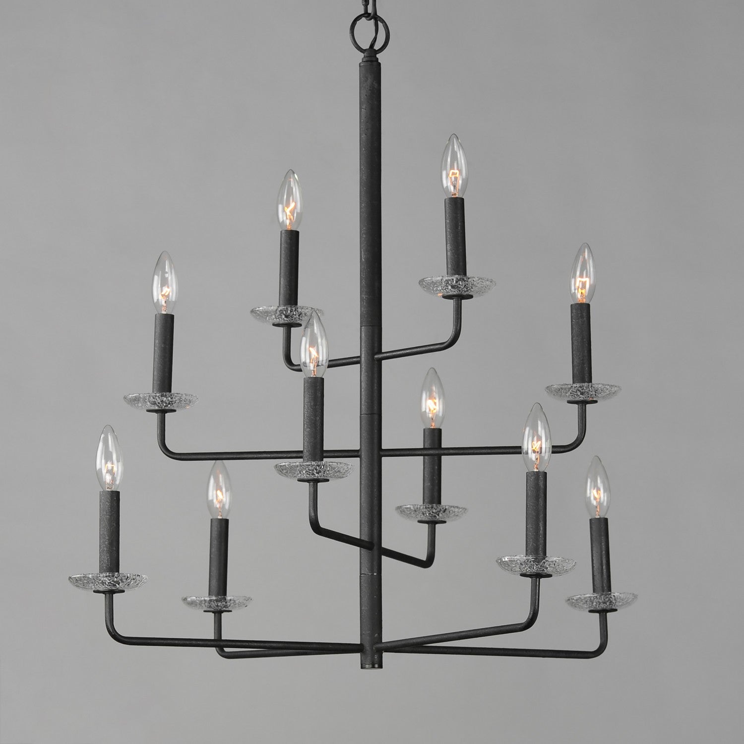 Maxim - 12329TCAR - Ten Light Chandelier - Madeira - Anthracite