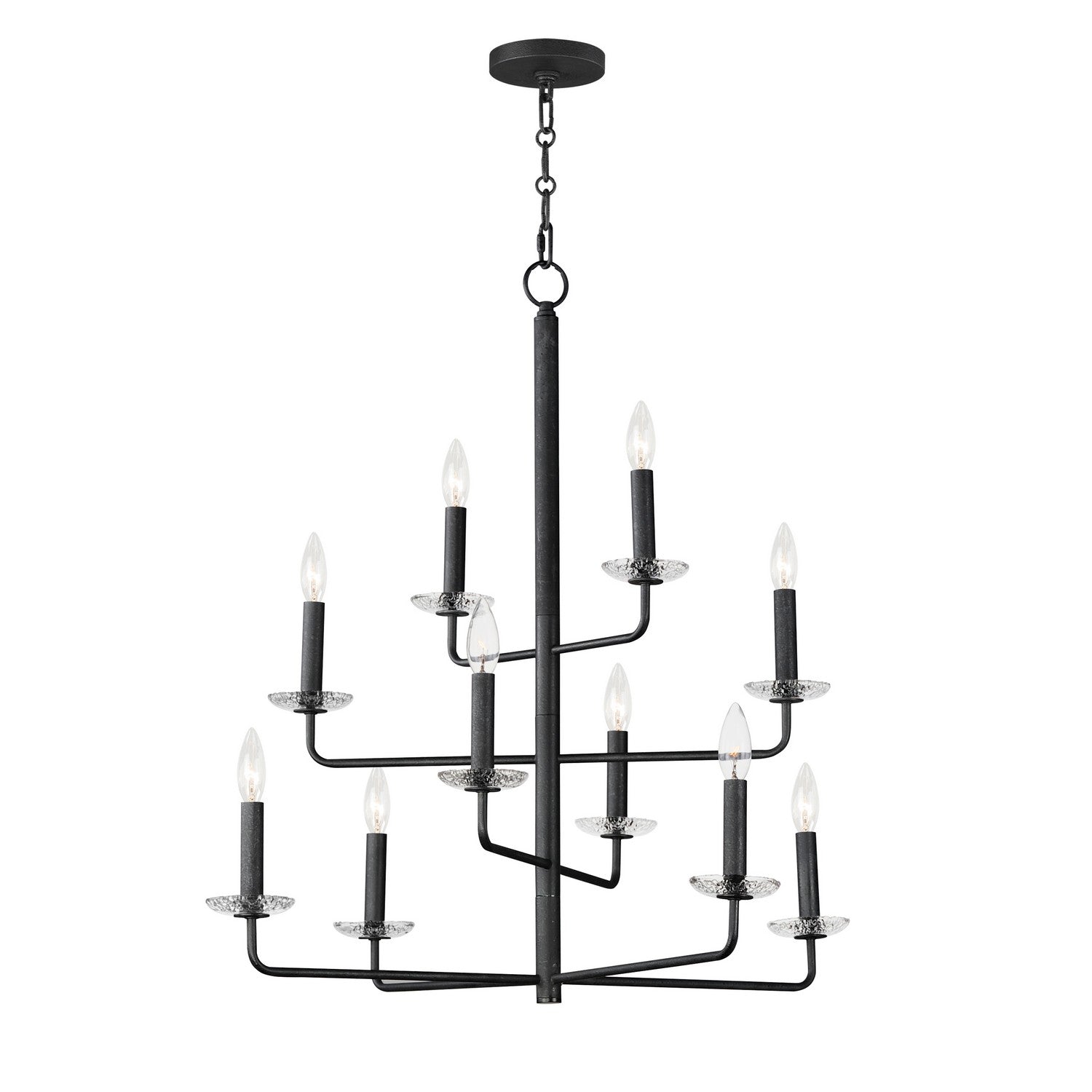 Maxim - 12329TCAR - Ten Light Chandelier - Madeira - Anthracite