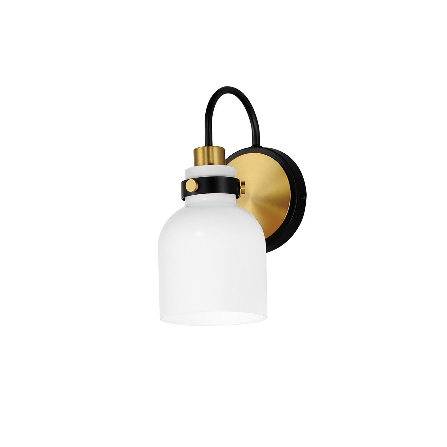 Maxim - 12331WTBKSBR - One Light Wall Sconce - Milk - Satin Brass