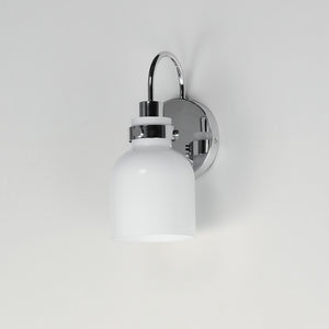 Maxim - 12331WTPC - One Light Wall Sconce - Milk - Polished Chrome