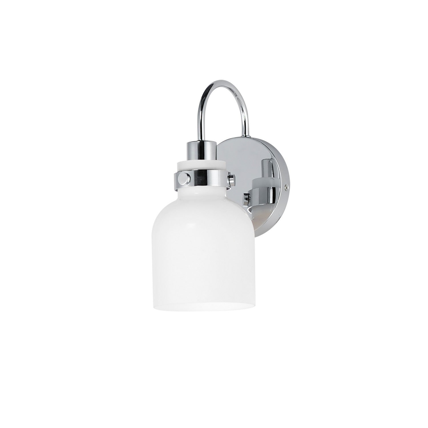 Maxim - 12331WTPC - One Light Wall Sconce - Milk - Polished Chrome