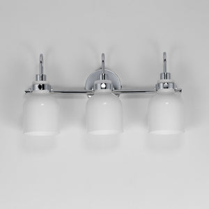 Maxim - 12333WTPC - Three Light Bath Vanity - Milk - Polished Chrome