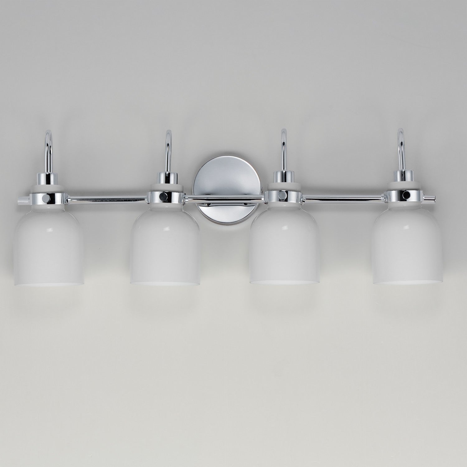 Maxim - 12334WTPC - Four Light Bath Vanity - Milk - Polished Chrome