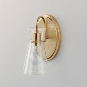 Maxim - 12481CLNAB - One Light Wall Sconce - Ava - Natural Aged Brass