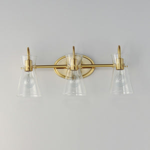 Maxim - 12483CLNAB - Three Light Bath Vanity - Ava - Natural Aged Brass