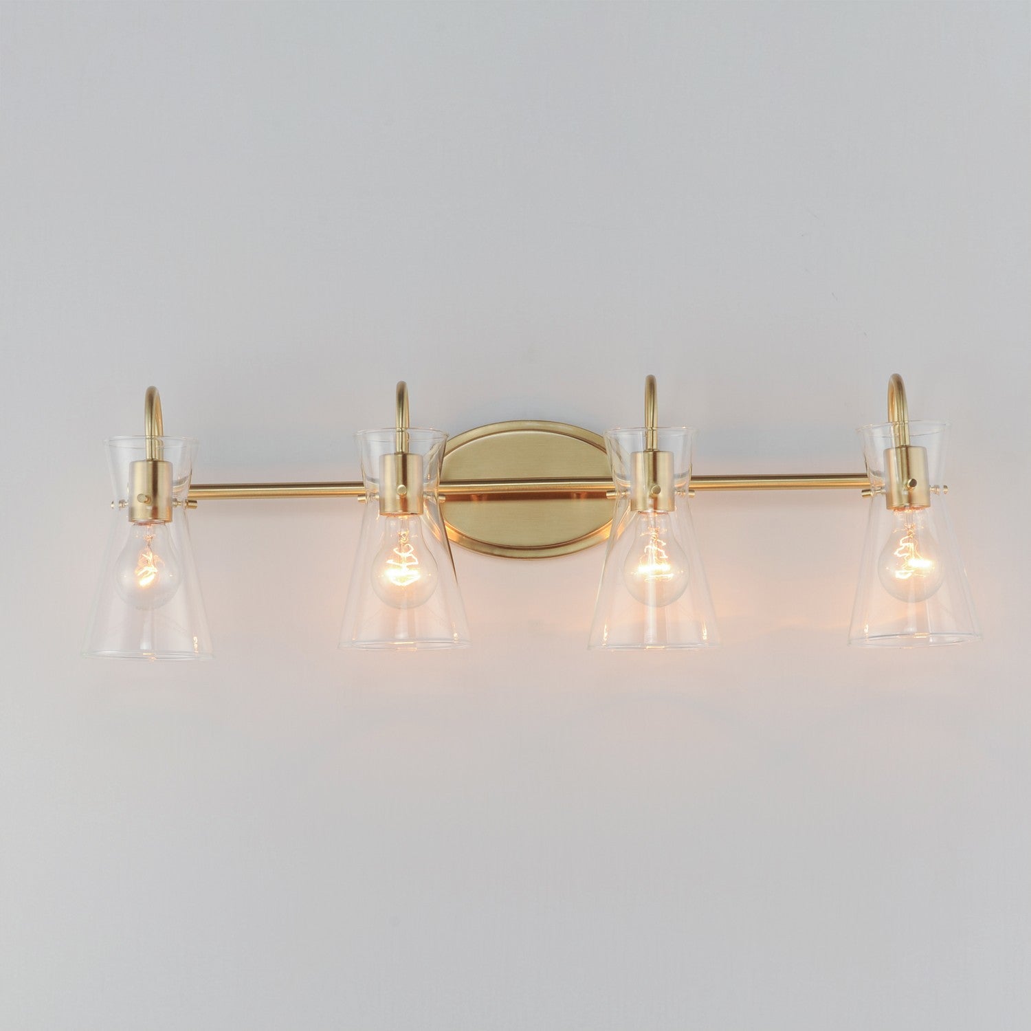 Maxim - 12484CLNAB - Four Light Bath Vanity - Ava - Natural Aged Brass