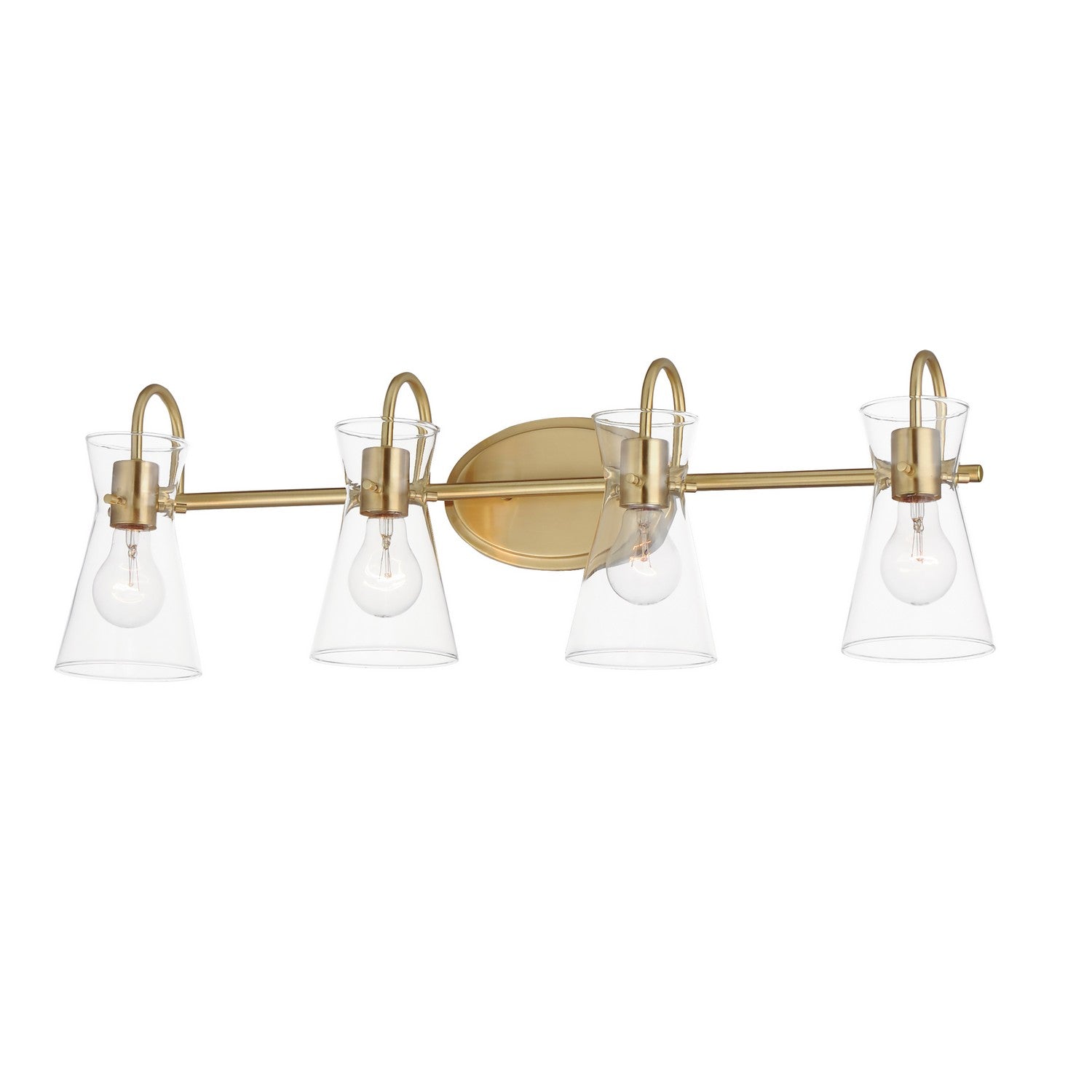 Maxim - 12484CLNAB - Four Light Bath Vanity - Ava - Natural Aged Brass