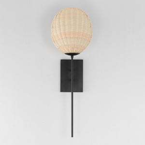 Maxim - 12601NABK - One Light Wall Sconce - Maldives - Black