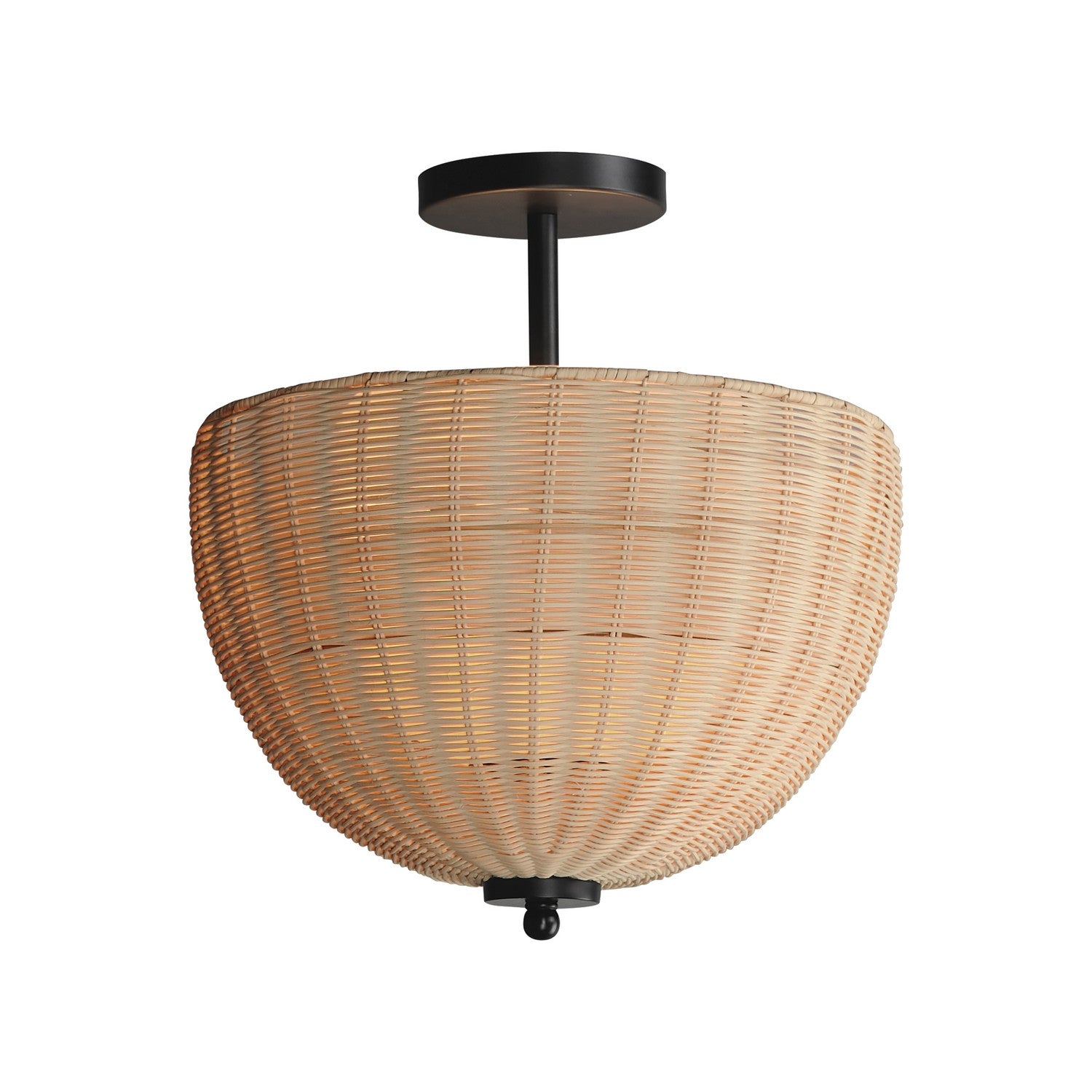 Maxim - 12604NABK - Two Light Semi Flush/Pendant - Maldives - Black