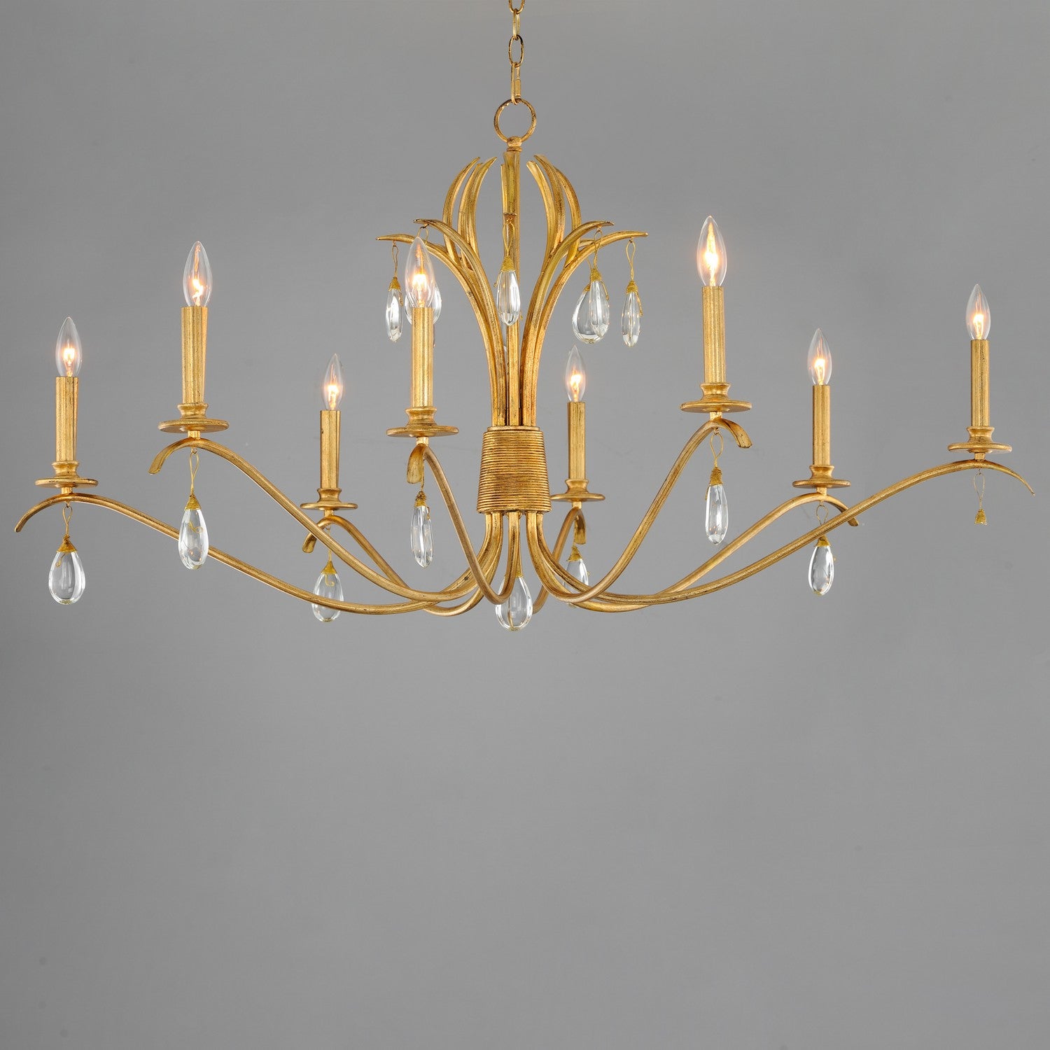 Maxim - 12748CHGL - Eight Light Chandelier - Eden - Charcoal Gold Leaf