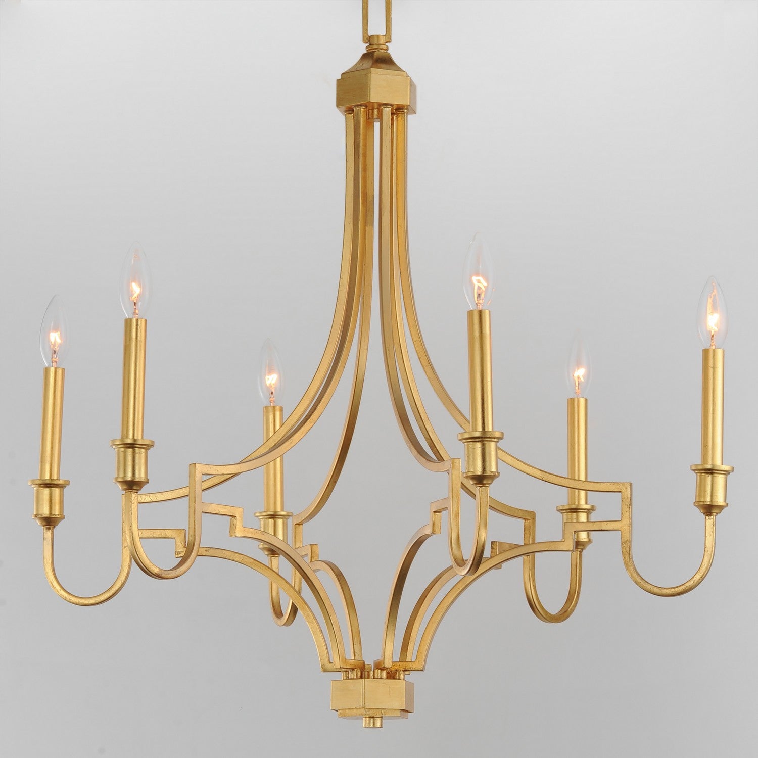 Maxim - 12786GL - Six Light Chandelier - Normandy - Gold Leaf