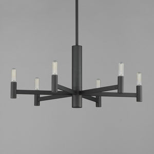 Maxim - 21366BK - Six Light Chandelier - Emana - Black