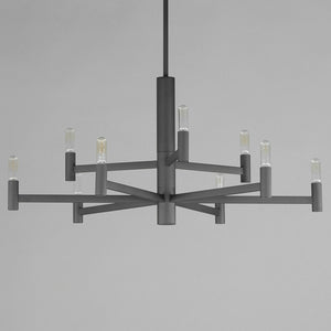 Maxim - 21369BK - Nine Light Chandelier - Emana - Black