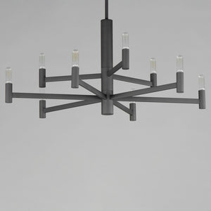 Maxim - 21369BK - Nine Light Chandelier - Emana - Black