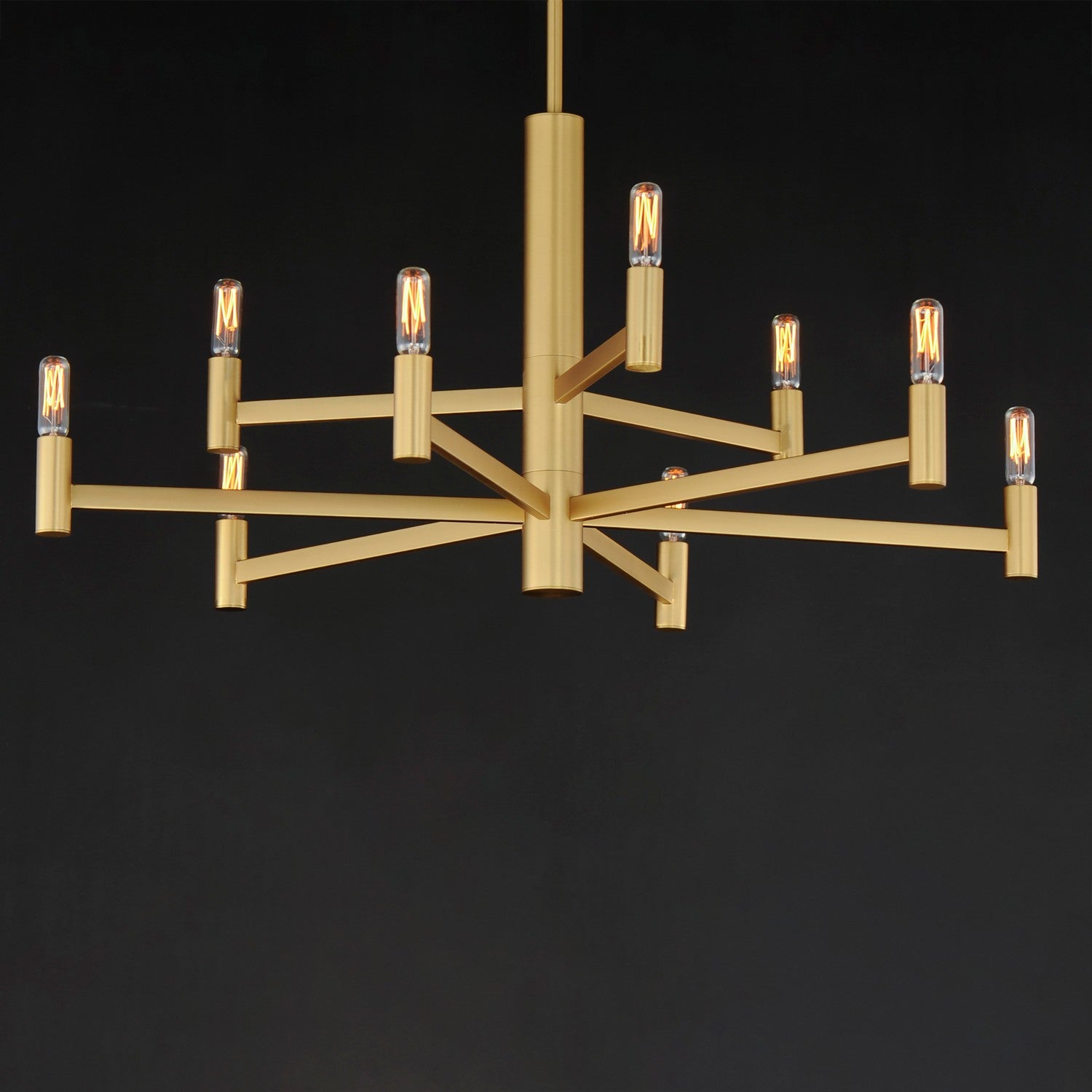 Maxim - 21369NAB - Nine Light Chandelier - Emana - Natural Aged Brass