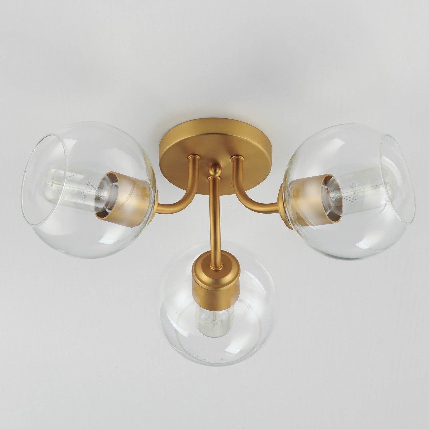 Maxim - 21634CLNAB - Three Light Semi-Flush Mount - Knox - Natural Aged Brass