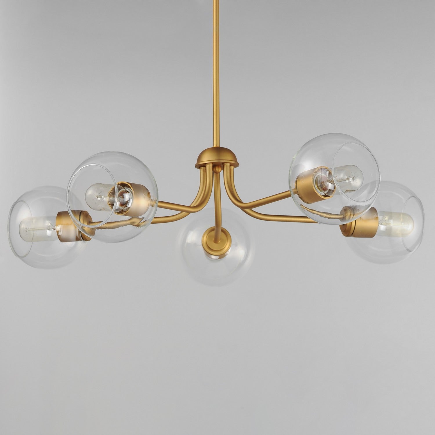 Maxim - 21635CLNAB - Five Light Chandelier - Knox - Natural Aged Brass