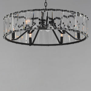 Maxim - 21866BCBK - Six Light Chandelier - Odeon - Black