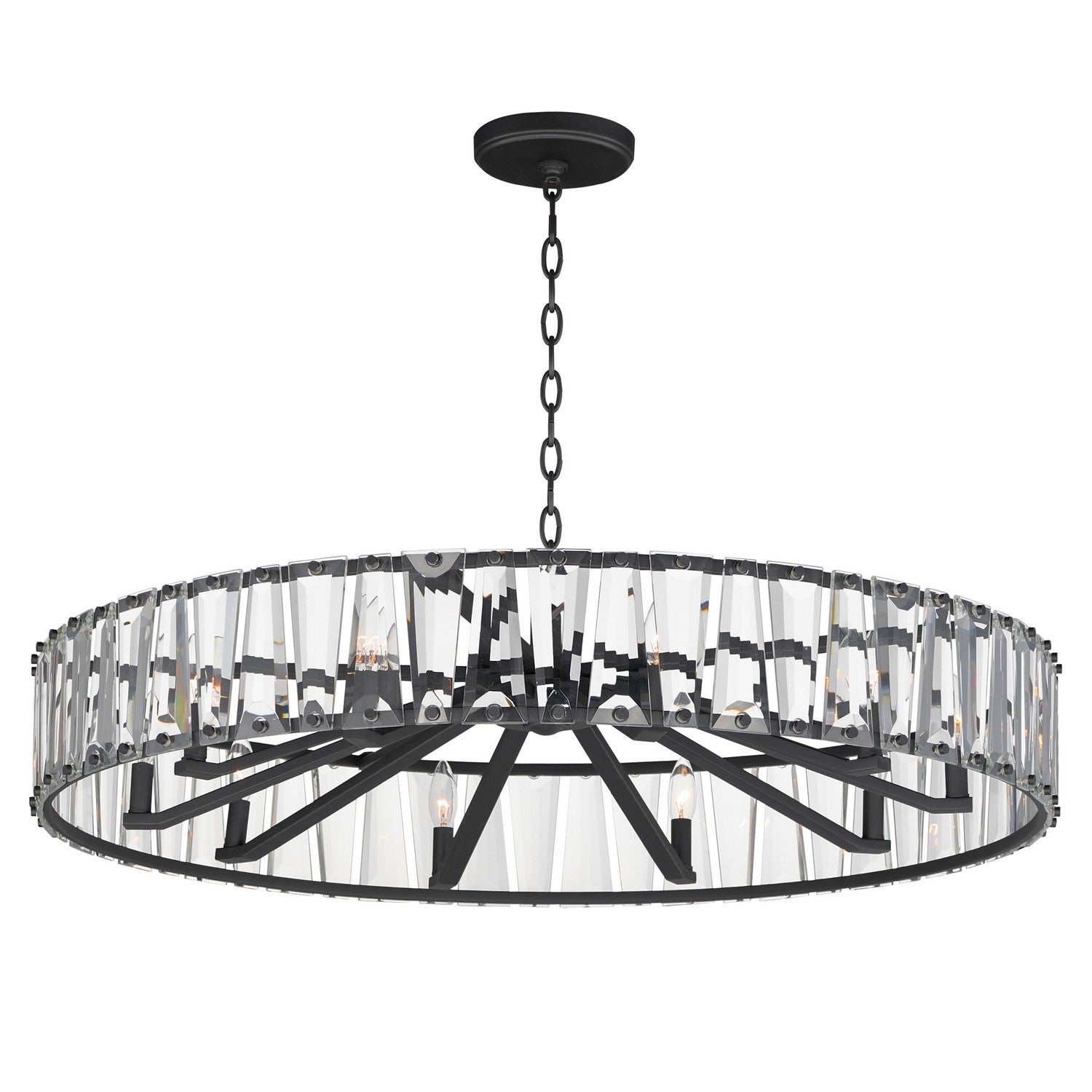 Maxim - 21869BCBK - Ten Light Chandelier - Odeon - Black