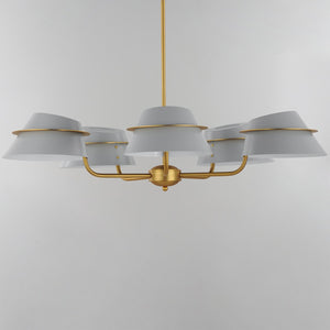 Maxim - 25225LFGNAB - Five Light Chandelier - Lucas - Natural Aged Brass