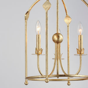 Maxim - 2884GL - Three Light Foyer Pendant - Paloma - Gold Leaf