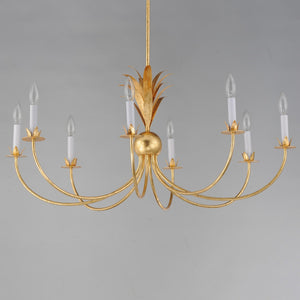 Maxim - 2888GL - Eight Light Chandelier - Paloma - Gold Leaf