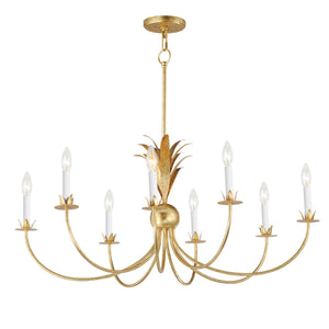 Maxim - 2888GL - Eight Light Chandelier - Paloma - Gold Leaf