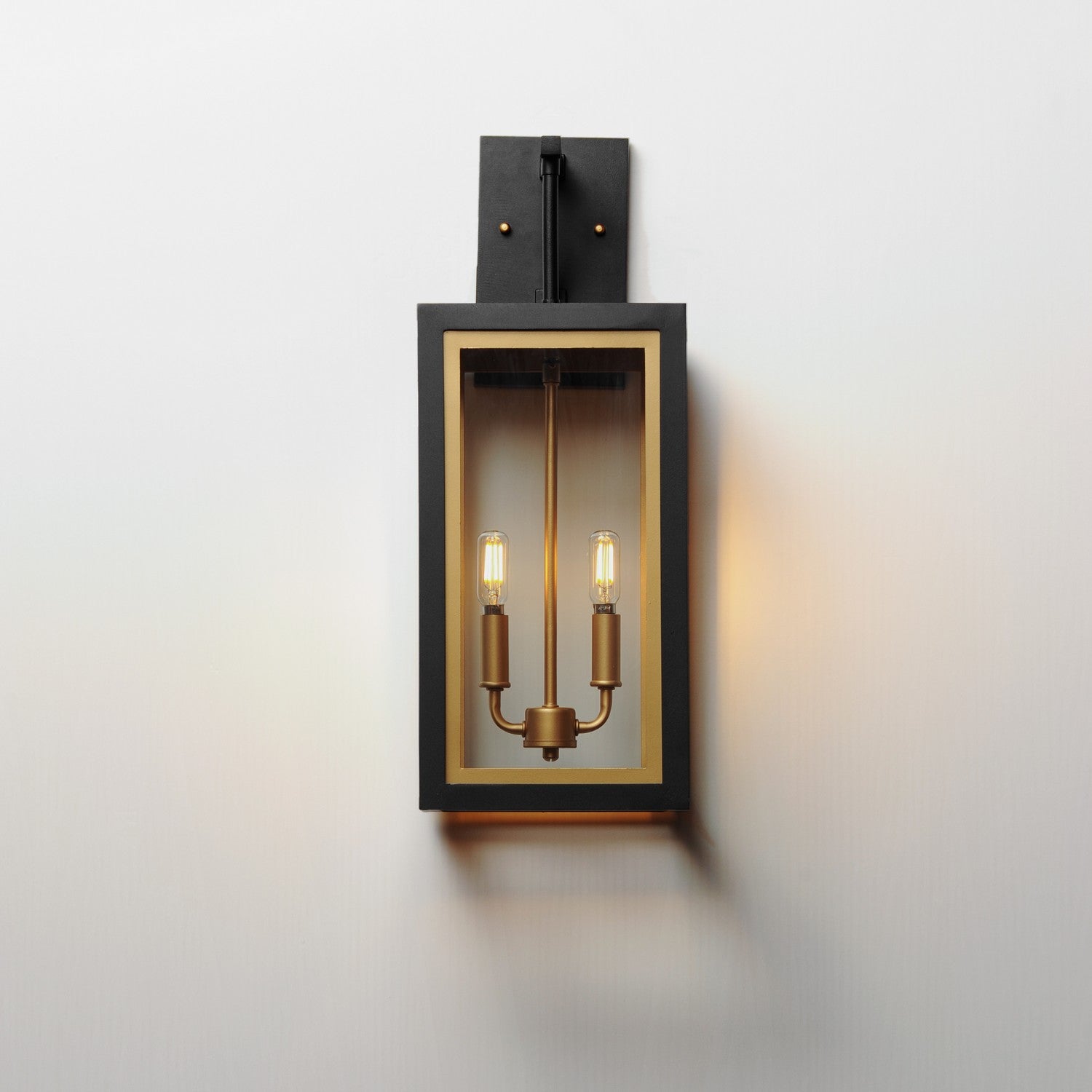 Maxim - 30055CLBKGLD - Two Light Outdoor Wall Sconce - Neoclass - Black / Gold