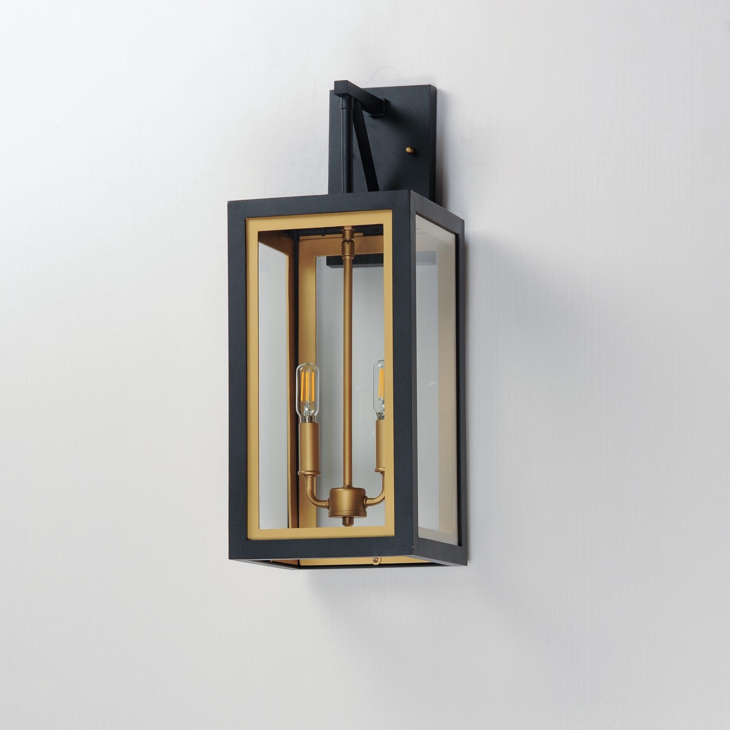 Maxim - 30055CLBKGLD - Two Light Outdoor Wall Sconce - Neoclass - Black / Gold
