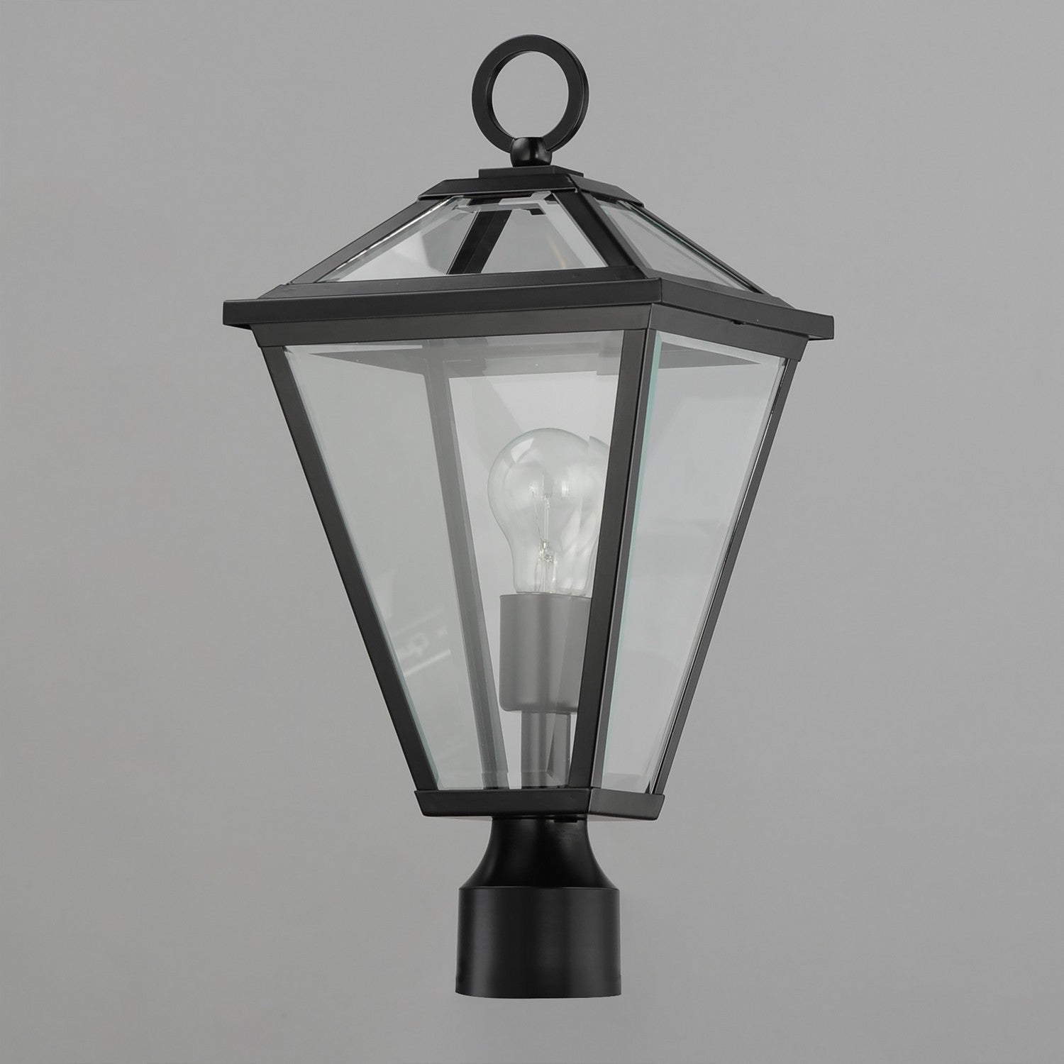 Maxim - 30568CLBK - One Light Post Lantern - Prism - Black