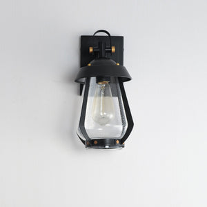 Maxim - 30620CDBKAB - One Light Outdoor Wall Sconce - Mariner - Black / Antique Brass