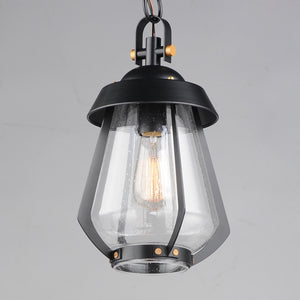 Maxim - 30621CDBKAB - One Light Outdoor Pendant - Mariner - Black / Antique Brass