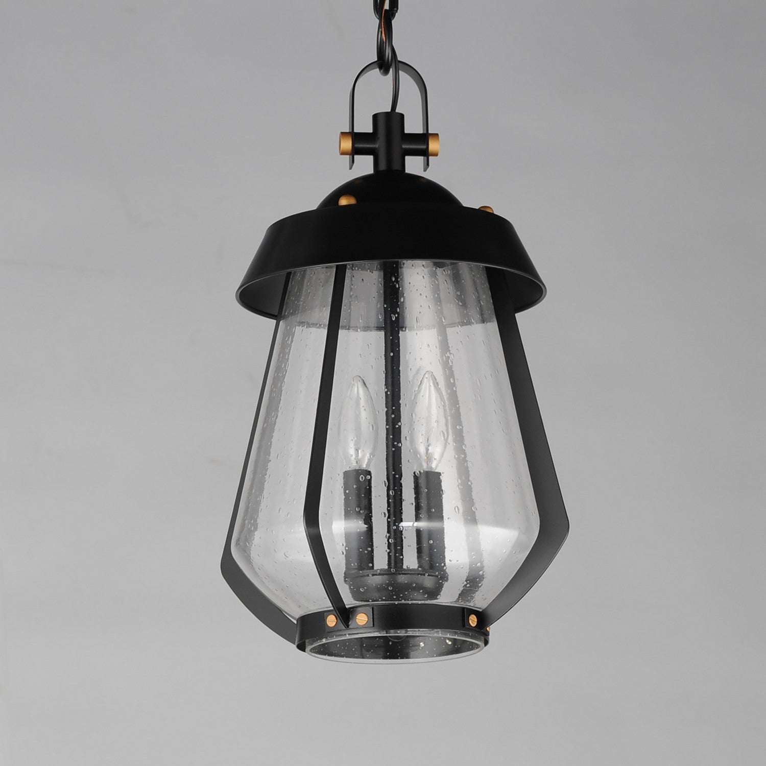 Maxim - 30623CDBKAB - Two Light Outdoor Pendant - Mariner - Black / Antique Brass