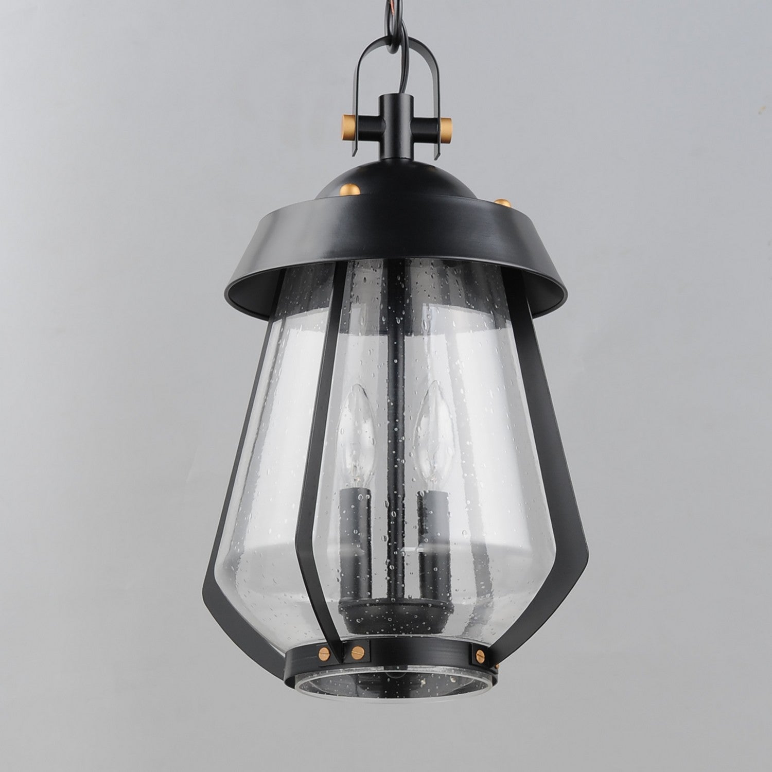 Maxim - 30623CDBKAB - Two Light Outdoor Pendant - Mariner - Black / Antique Brass