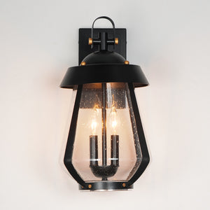 Maxim - 30624CDBKAB - Two Light Outdoor Wall Sconce - Mariner - Black / Antique Brass